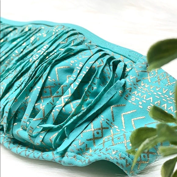 XHILARATION— Turquoise Strapless Bikini Top - Picture 4 of 6